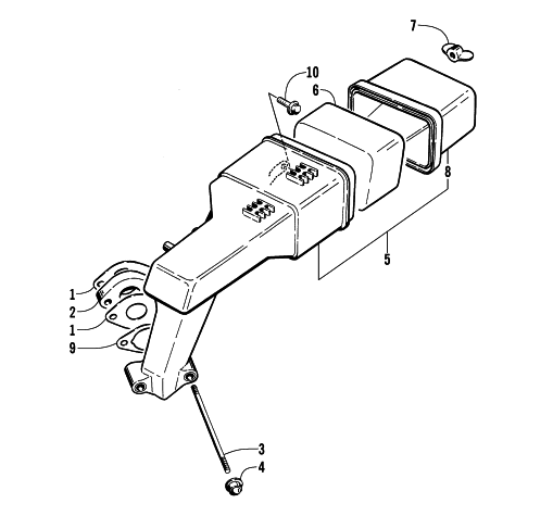 Parts Diagram for Arctic Cat 1997 2500G GENERATORS AIR CLEANER ASSEMBLY