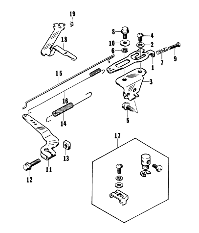 Parts Diagram for Arctic Cat 1997 1800G GENERATORS THROTTLE CONTROL ASSEMBLY