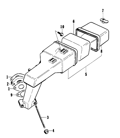 Parts Diagram for Arctic Cat 1997 1400G GENERATORS AIR CLEANER ASSEMBLY