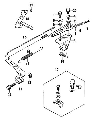 Parts Diagram for Arctic Cat 1997 1400G GENERATORS THROTTLE CONTROL ASSEMBLY