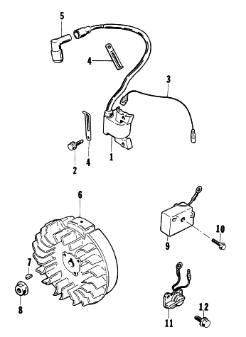 Parts Diagram for Arctic Cat 1997 1400G GENERATORS MAGNETO ASSEMBLY