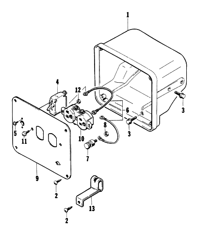 Parts Diagram for Arctic Cat 1997 1400G GENERATORS CONTROL BOX ASSEMBLY