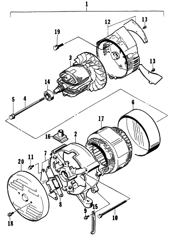 Parts Diagram for Arctic Cat 1997 1400G GENERATORS GENERATOR ASSEMBLY