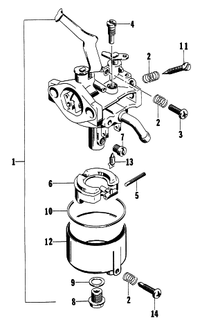 Parts Diagram for Arctic Cat 1997 750G GENERATORS CARBURETOR ASSEMBLY