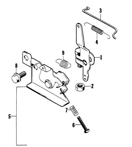 Parts Diagram for Arctic Cat 1997 750G GENERATORS THROTTLE CONTROL ASSEMBLY