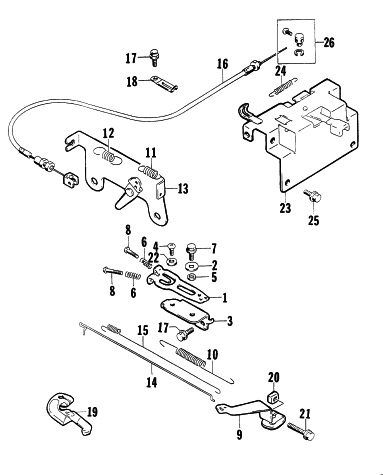 Parts Diagram for Arctic Cat 1997 4000G2 GENERATORS THROTTLE CONTROL ASSEMBLY