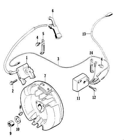 Parts Diagram for Arctic Cat 1997 4000G2 GENERATORS MAGNETO ASSEMBLY