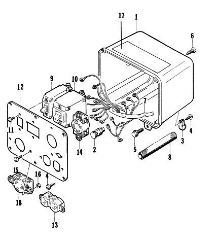 Parts Diagram for Arctic Cat 1997 4000G2 GENERATORS CONTROL BOX ASSEMBLY