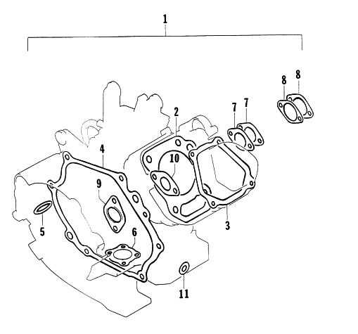 Parts Diagram for Arctic Cat 1997 4000G2 GENERATORS GASKET SET (OPTIONAL)