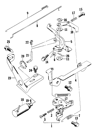 Parts Diagram for Arctic Cat 1997 4000GD GENERATORS THROTTLE CONTROL ASSEMBLY