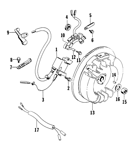 Parts Diagram for Arctic Cat 1997 4000GD GENERATORS MAGNETO ASSEMBLY