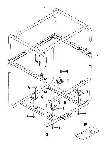 Parts Diagram for Arctic Cat 1997 4000GD GENERATORS FRAME ASSEMBLY