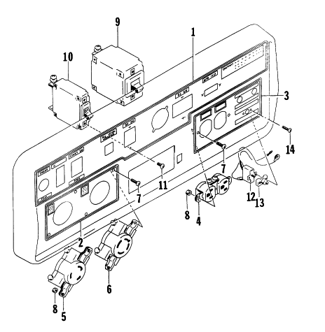 Parts Diagram for Arctic Cat 1997 4000GD GENERATORS CONTROL PANEL ASSEMBLY