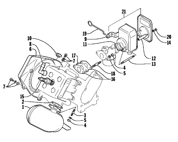 Parts Diagram for Arctic Cat 1998 KITTY CAT SNOWMOBILE MUFFLER, COWLING, AND SILENCER