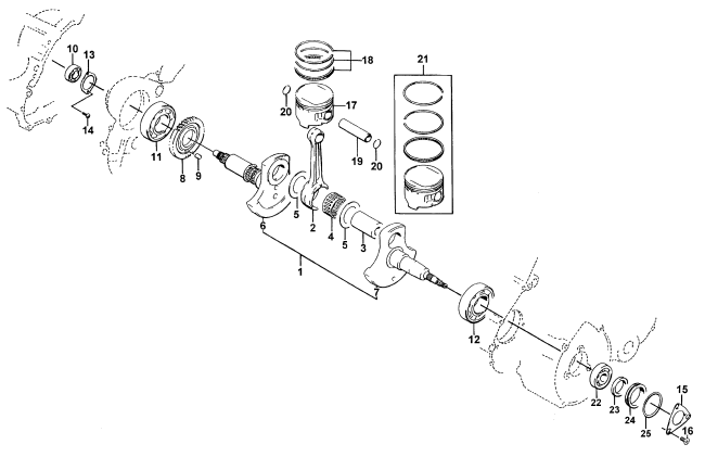 Parts Diagram for Arctic Cat 1996 BEARCAT 4X4 ATV CRANKSHAFT ASSEMBLY