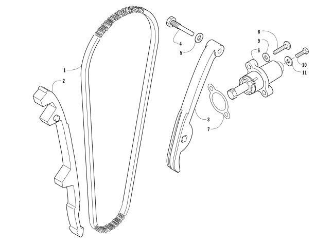 Parts Diagram for Arctic Cat 2015 TRV 550 XT ATV CAM CHAIN ASSEMBLY
