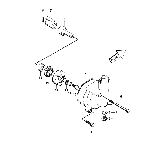 Parts Diagram for Arctic Cat 2000 500 4X4 () ATV WATER PUMP ASSEMBLY