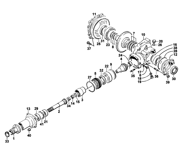 Parts Diagram for Arctic Cat 2000 500 4X4 () ATV REAR BEVEL GEAR ASSEMBLY
