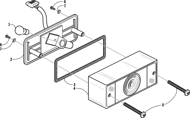 Parts Diagram for Arctic Cat 2005 400 AUTOMATIC TRANSMISSION 4X4 FIS LE GM ATV TAILLIGHT ASSEMBLY