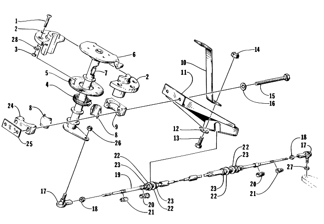 Parts Diagram for Arctic Cat 1996 MONTEGO WATERCRAFT STEERING POST ASSEMBLY