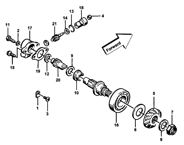 Parts Diagram for Arctic Cat 1997 4X4 ATV SPEEDOMETER DRIVE ASSEMBLY