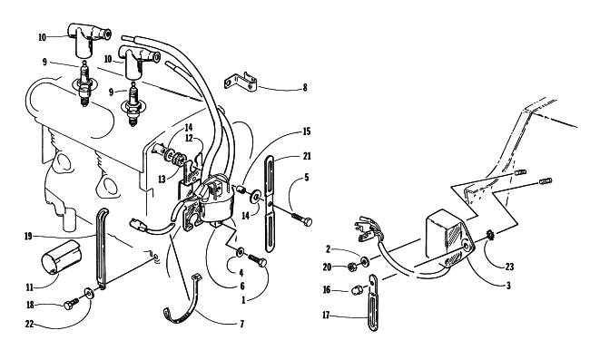 Parts Diagram for Arctic Cat 1997 BEARCAT 440 SNOWMOBILE ELECTRICAL