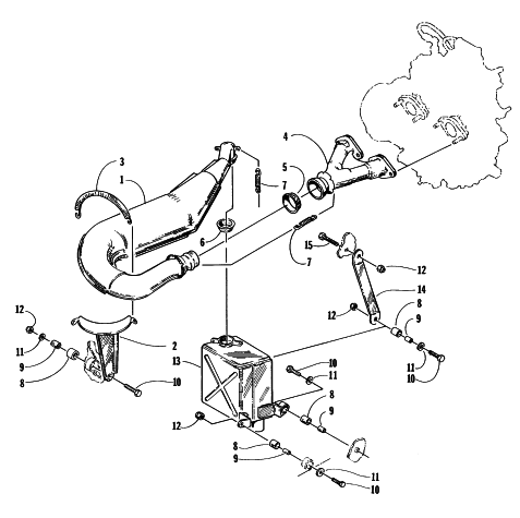 Parts Diagram for Arctic Cat 1997 POWDER SPECIAL SNOWMOBILE EXHAUST ASSEMBLY