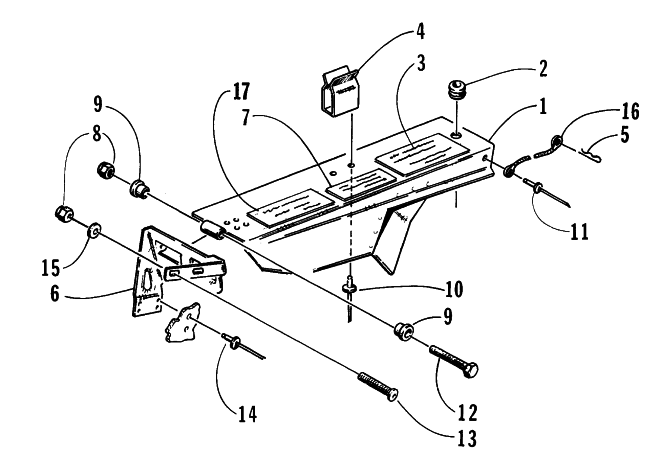 Parts Diagram for Arctic Cat 1997 ZL 440 SNOWMOBILE GUARD ASSEMBLY