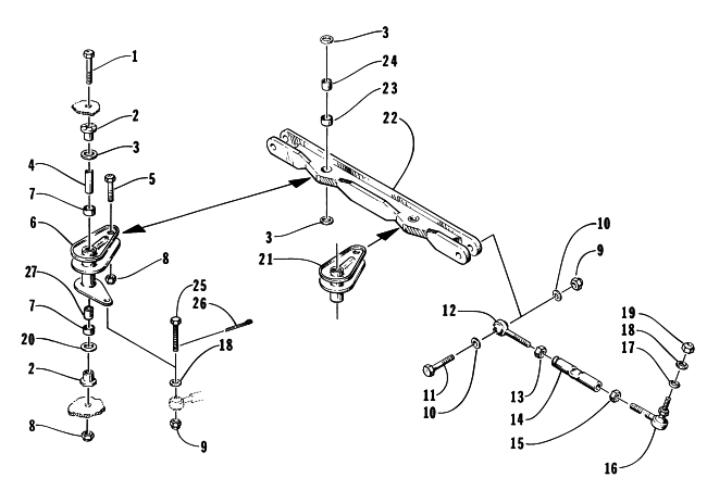 Parts Diagram for Arctic Cat 1998 EXT 580 EFI DLX SNOWMOBILE TIE ROD ASSEMBLY