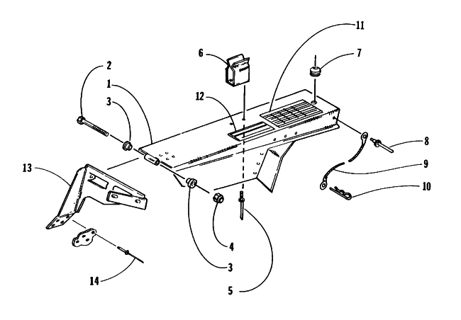 Parts Diagram for Arctic Cat 1997 EXT 580 EFI DLX SNOWMOBILE BELT GUARD ASSEMBLY