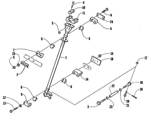 Parts Diagram for Arctic Cat 1999 ZL 600 EFI S/N < 9915688 SNOWMOBILE STEERING POST ASSEMBLY
