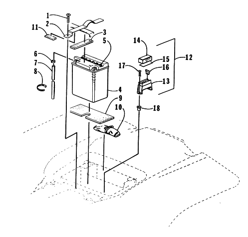 Parts Diagram for Arctic Cat 1997 2X4 ATV BATTERY ASSEMBLY