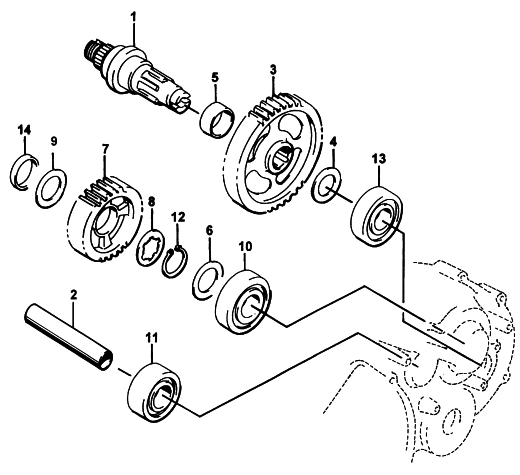 Parts Diagram for Arctic Cat 1998 400 2X4 ATV SECONDARY TRANSMISSION ASSEMBLY