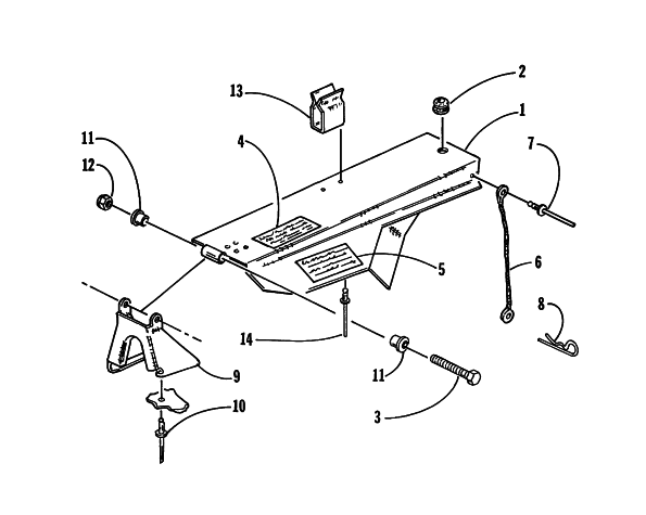 Parts Diagram for Arctic Cat 1998 ZR 500 (JANUARY) SNOWMOBILE BELT GUARD ASSEMBLY