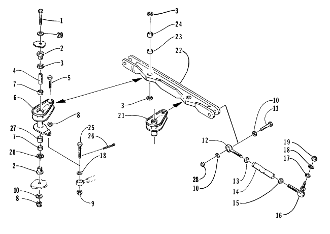 Parts Diagram for Arctic Cat 1998 JAG 340 SNOWMOBILE TIE ROD ASSEMBLY