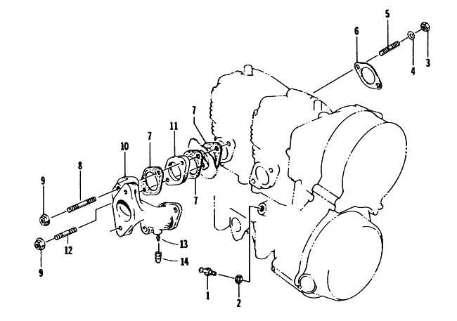 Parts Diagram for Arctic Cat 1998 PANTHER 340 SNOWMOBILE INTAKE MANIFOLD