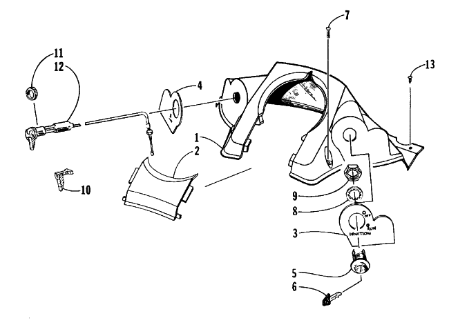 Parts Diagram for Arctic Cat 1999 JAG 440 SNOWMOBILE CONSOLE AND SWITCH ASSEMBLY