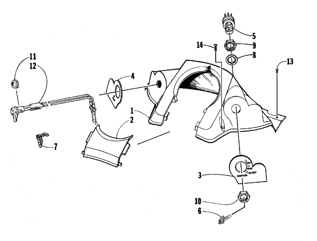 Parts Diagram for Arctic Cat 1999 PANTHER 440 SNOWMOBILE CONSOLE AND SWITCH ASSEMBLY