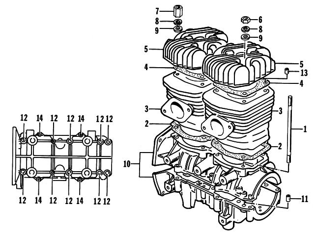 Parts Diagram for Arctic Cat 2001 Z 370 () SNOWMOBILE CRANKCASE AND CYLINDER