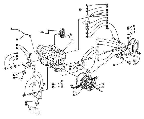 Parts Diagram for Arctic Cat 1998 Z 440 SNOWMOBILE ENGINE AND RELATED PARTS