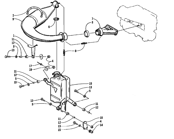 Parts Diagram for Arctic Cat 1998 Z 440 SNOWMOBILE EXHAUST ASSEMBLY