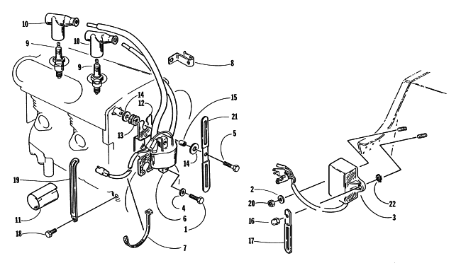 Parts Diagram for Arctic Cat 1998 BEARCAT 440 SNOWMOBILE ELECTRICAL