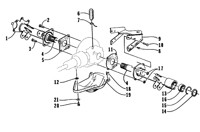 Parts Diagram for Arctic Cat 1998 454 2X4 ATV REAR AXLE ASSEMBLY