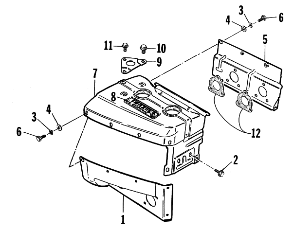 Parts Diagram for Arctic Cat 1998 PANTHER 440 SNOWMOBILE CYLINDER COWLING