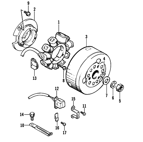 Parts Diagram for Arctic Cat 1998 EXT 600 TOUR SNOWMOBILE MAGNETO