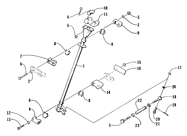Parts Diagram for Arctic Cat 1998 PANTERA 800 SNOWMOBILE STEERING POST ASSEMBLY
