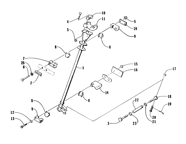 Parts Diagram for Arctic Cat 1998 Z 440 SNOWMOBILE STEERING POST ASSEMBLY