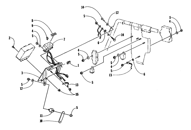 Parts Diagram for Arctic Cat 1998 EXT 580 EFI DLX SNOWMOBILE ECU TRAY MOUNTING ASSEMBLY