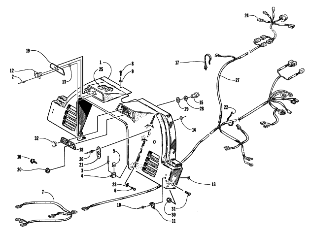 Parts Diagram for Arctic Cat 1998 PANTERA 580 SNOWMOBILE CONSOLE, SWITCHES, AND WIRING ASSEMBLIES