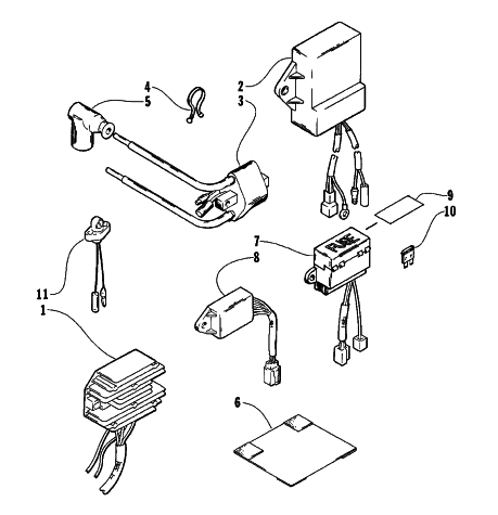 Parts Diagram for Arctic Cat 1998 EXT EFI DLX SNOWMOBILE ELECTRICAL